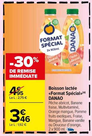 boisson lactée «format spécial» danao