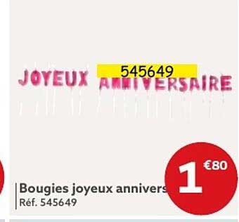 bougies joyeux anniversaire