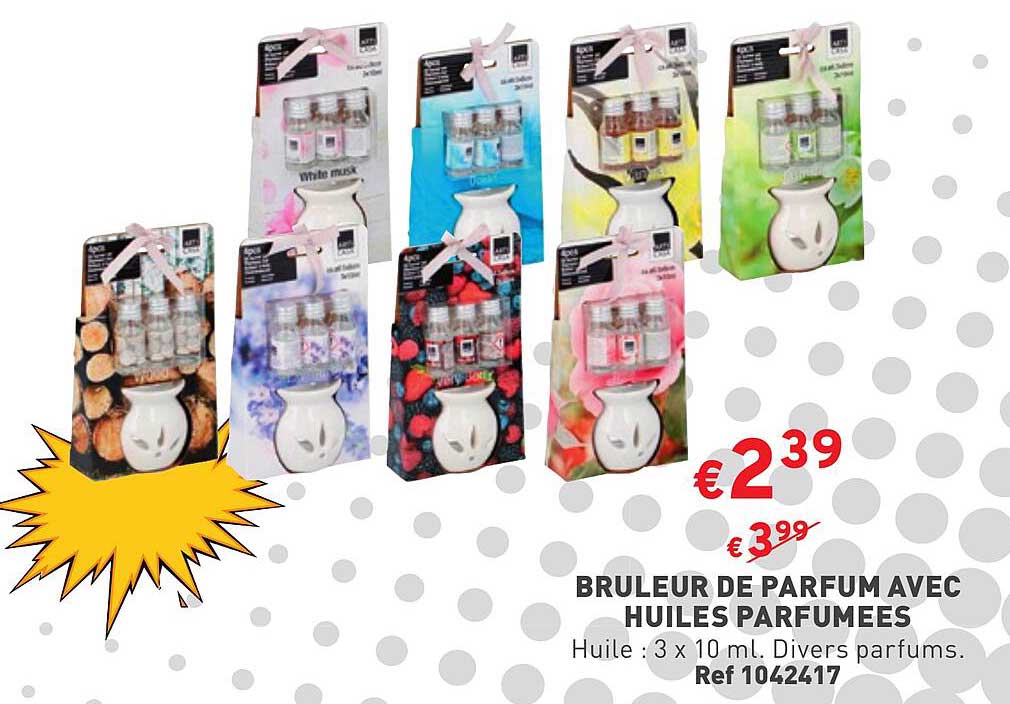 brûleur de parfum avec huiles parfumées