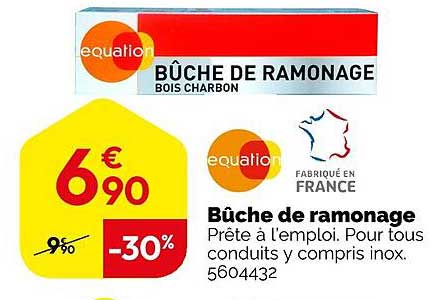 bûche de ramonage équation