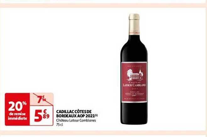 cadillac côtes de bordeaux aop 2021 château latour comblanes