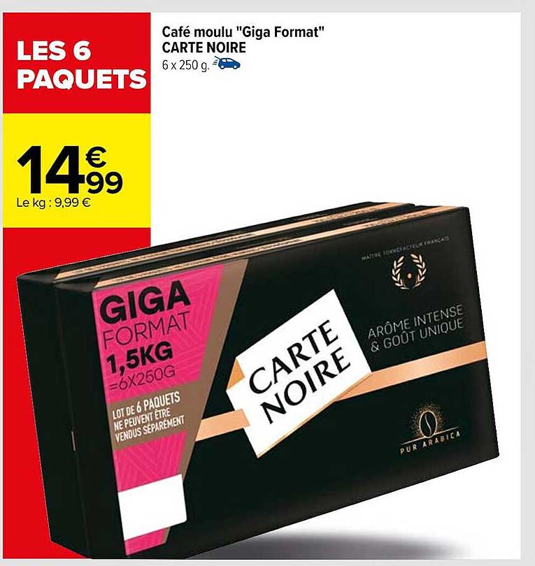 café moulu "giga format" carte noire