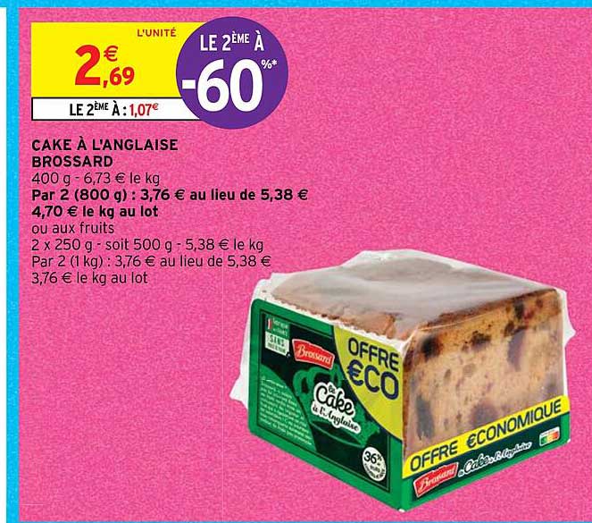 cake à l'anglaise brossard