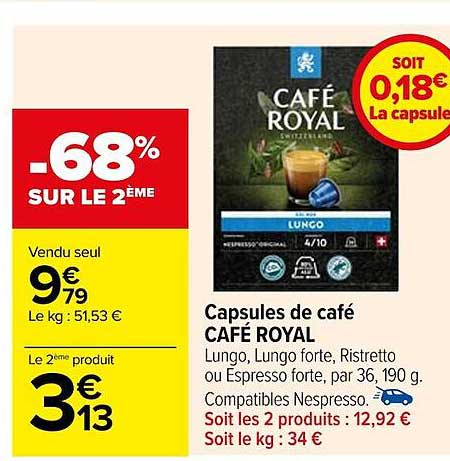 Capsules De Café Café Royal
