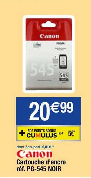 cartouche d'encre réf. pg-545 noir canon