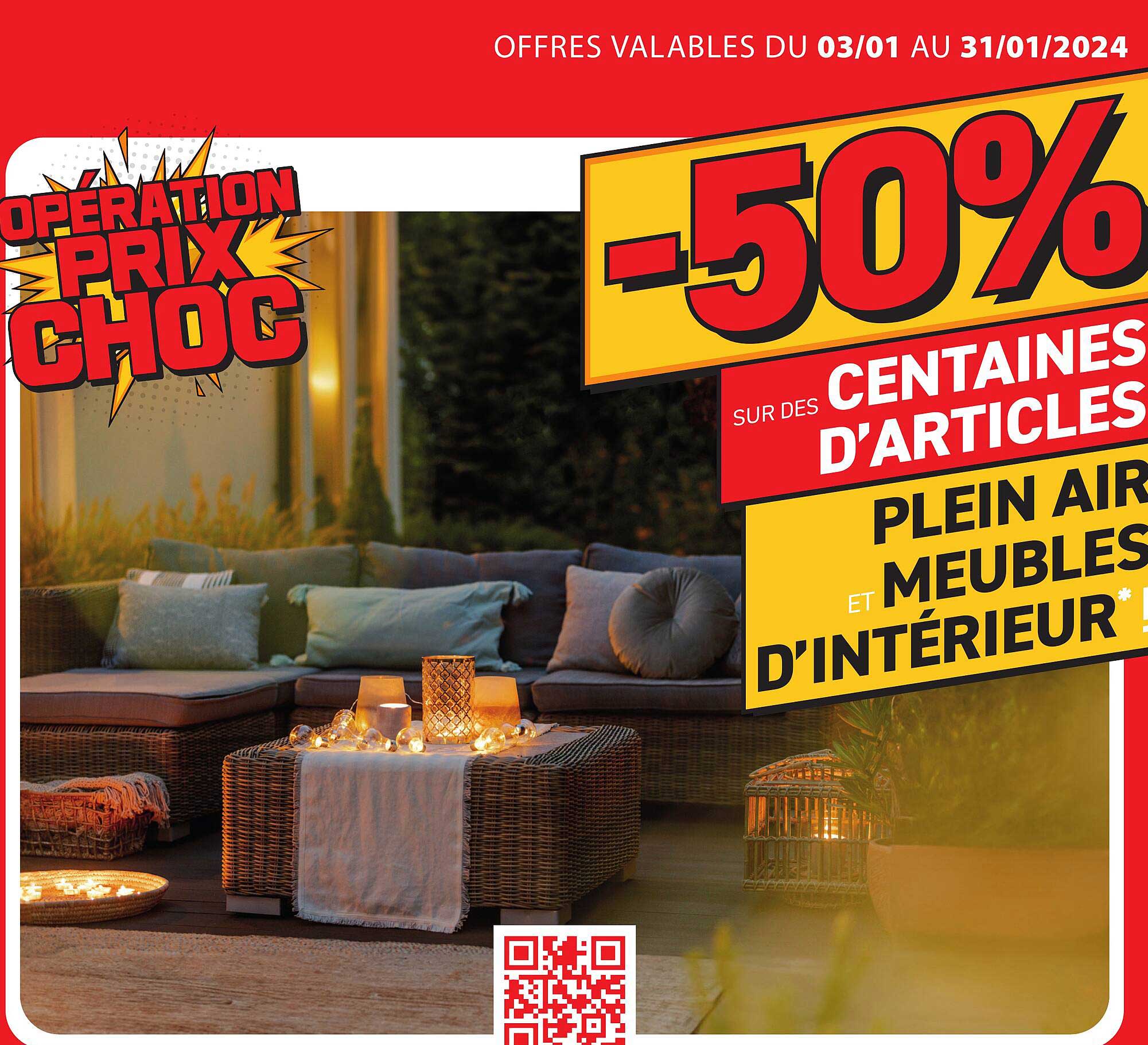 centaines d'articles : plein air et meubles d'intérieur