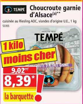 Choucroute Garnie D'alsace Tempé