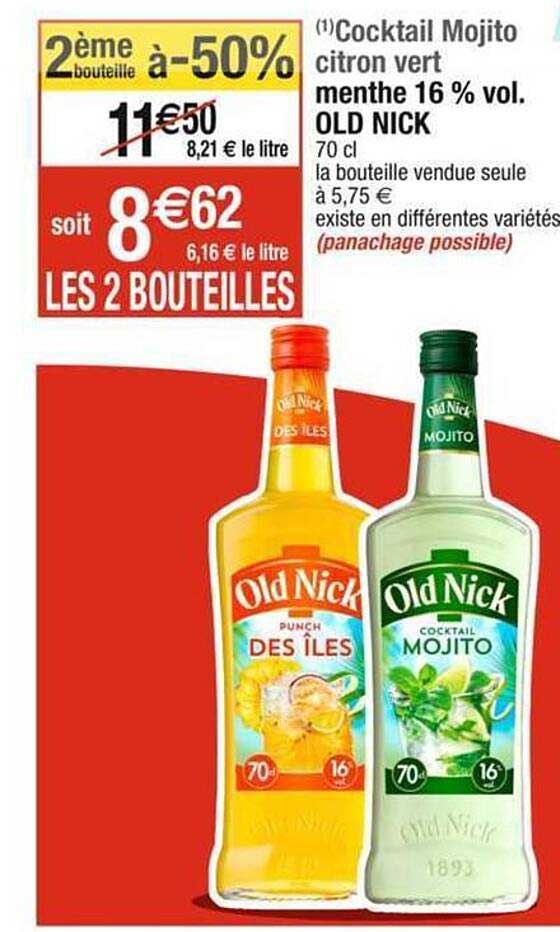 cocktail mojito citron vert menthe 16% vol. old nick