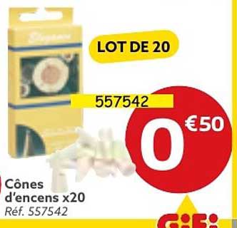 cônes d'encens x20