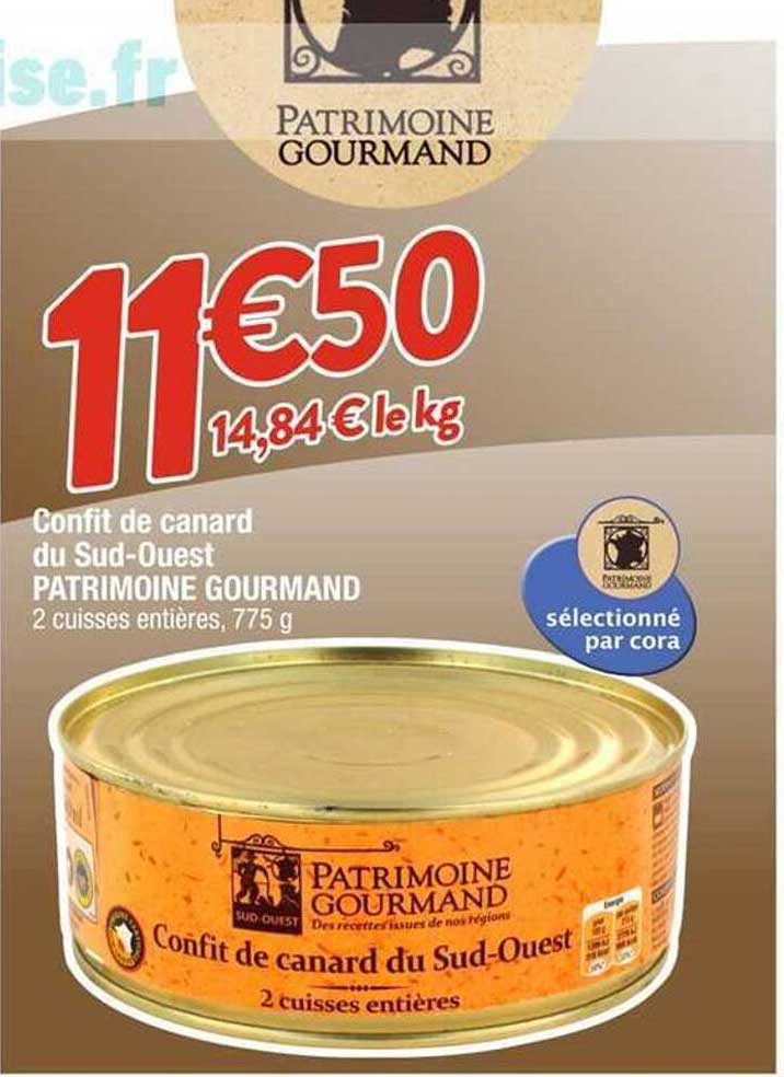 confit de canard du sud-ouest patrimoine gourmand