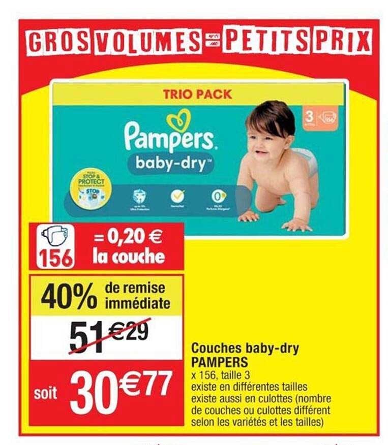 couches baby-dry pampers