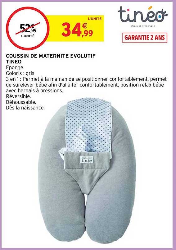 coussin de maternité évolutif tinéo