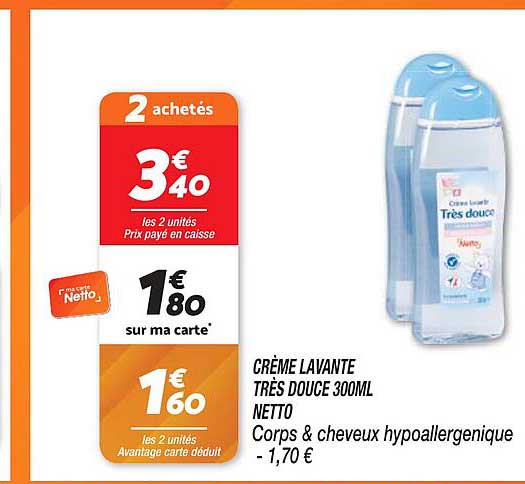 crème lavante très douce 300ml netto
