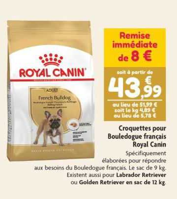 croquettes pour bouledogue français royal canin
