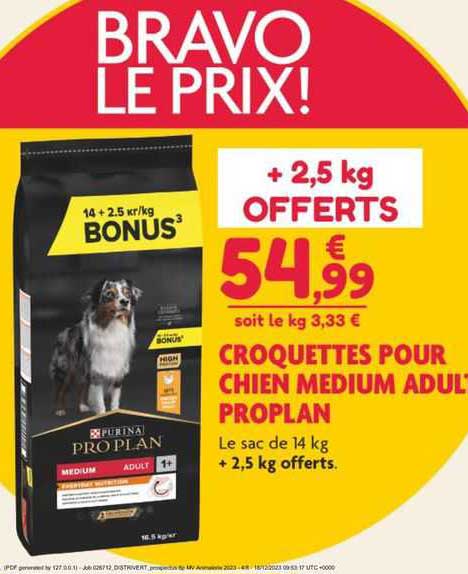 Croquettes Pour Chien Medium Adult Proplan
