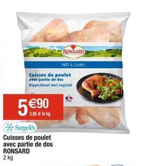 cuisses de poulet avec partie de dos ronsard