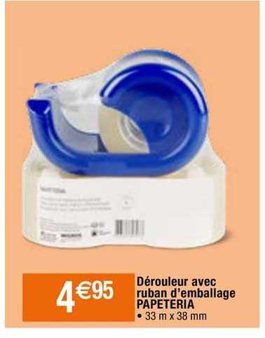 dérouleur avec ruban d'emballage papeteria