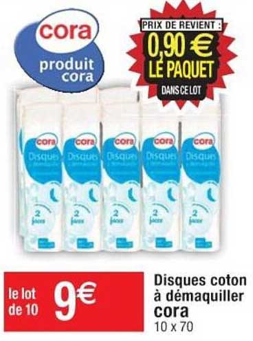 Disques Coton à Démaquiller Cora