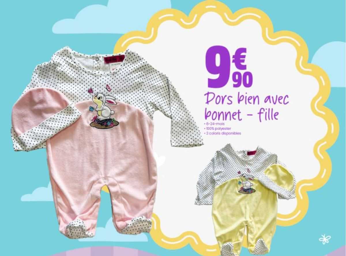 dors bien avec bonnet - fille