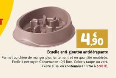 écuelle anti-glouton antidérapante