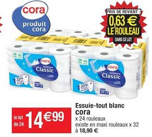 Essuie-tout Blanc Cora
