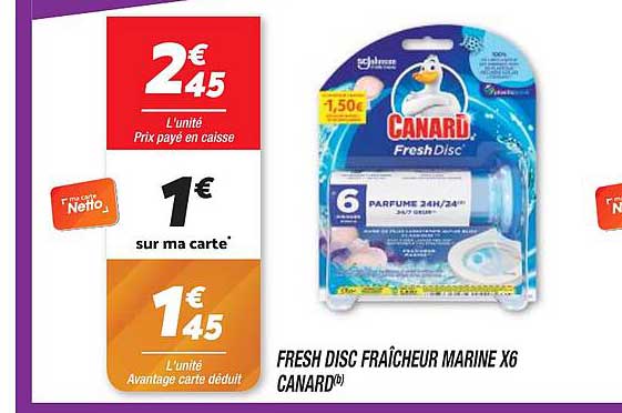 fresh disc fraîcheur marine x6 canard