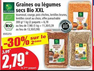 graines ou légumes secs bio xxl bio sonne