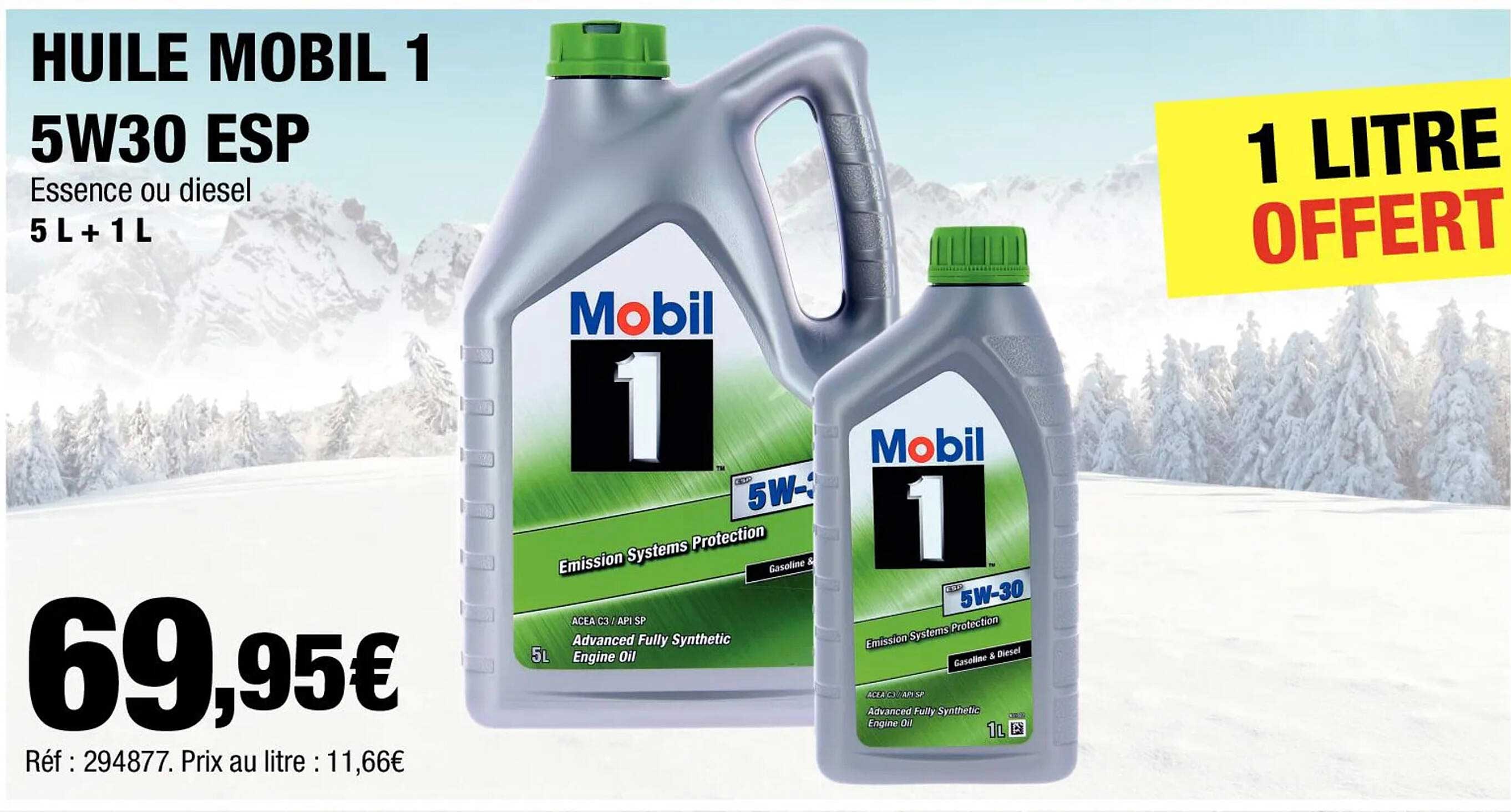 huile mobil  5w30 esp mobil 1