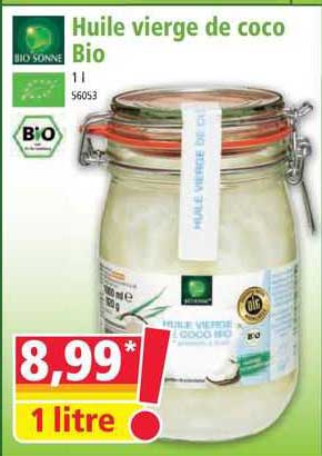 huile vierge de coco bio sonne