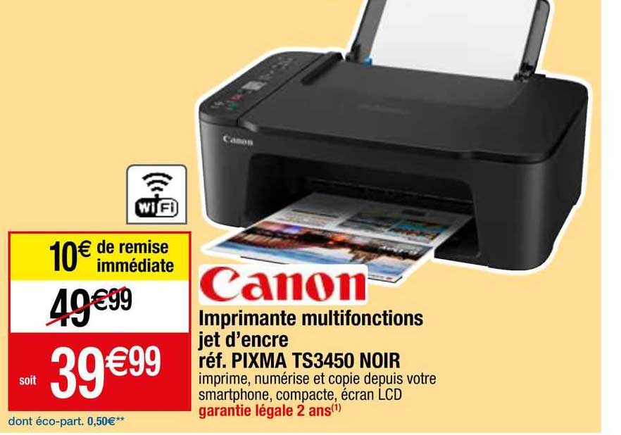 imprimante multifonctions jet d'encre réf. pixma ts3450 noir