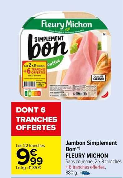 jambon simplement bon fleury michon