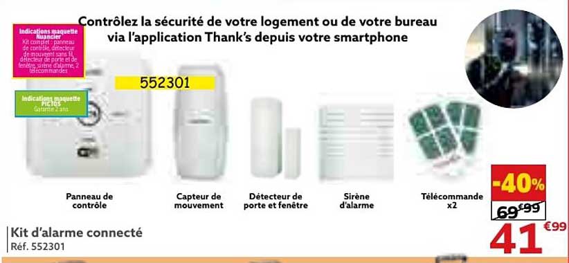 kit d'alarme connecté