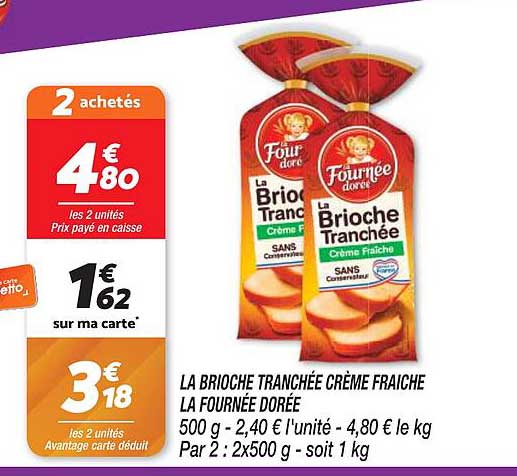 la brioche tranchée crème fraîche la fournée dorée