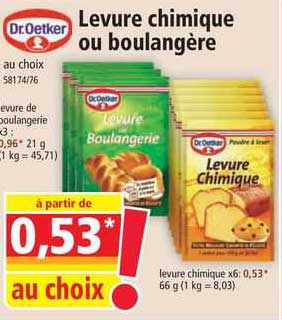 levure chimique ou boulangère dr. oetker