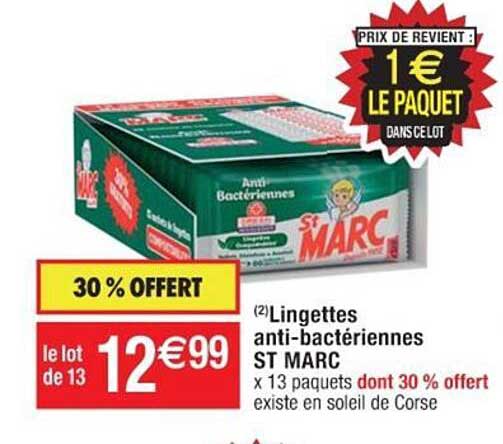 lingettes anti-bactériennes st marc