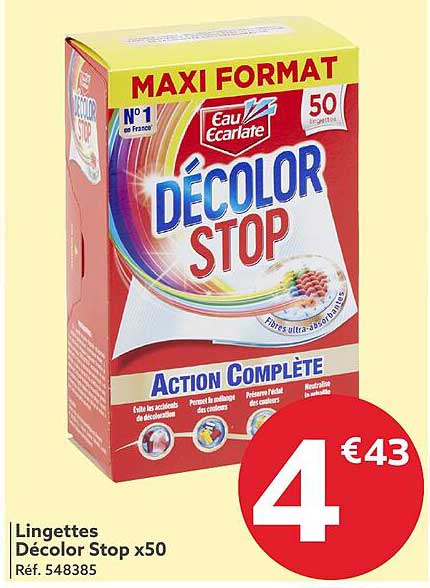 lingettes décolor stop x50