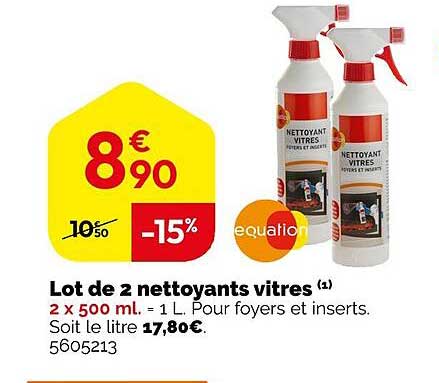 lot de 2 nettoyants vitres