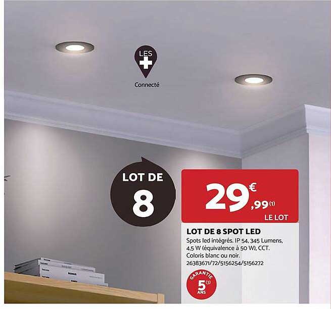 Lot De 8 Spot Led