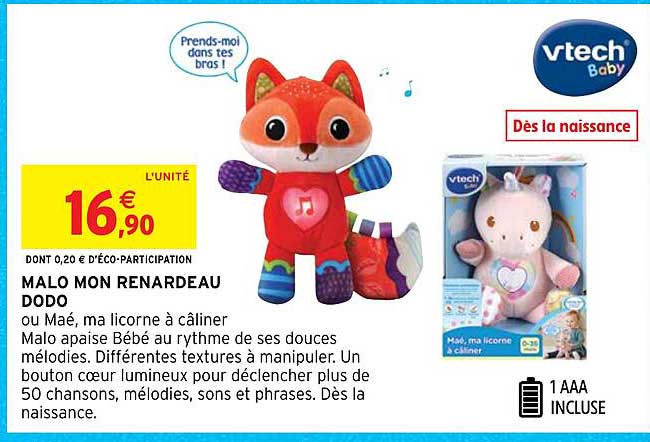 malo mon renardeau dodo vtech baby