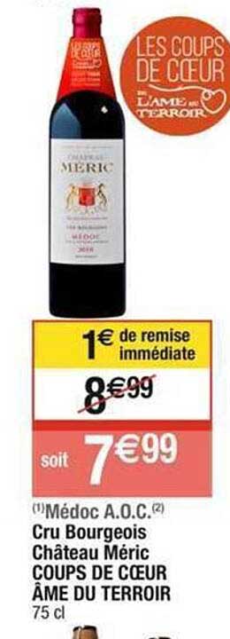 médoc a.o.c. cru bourgeois château méric coups de cœur âme du terroir