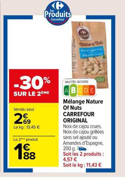mélange nature of nuts carrefour original