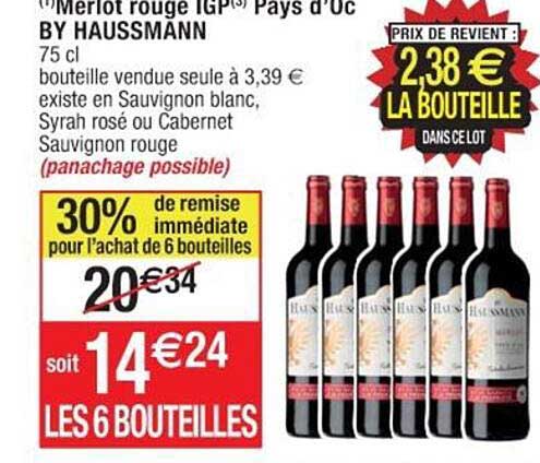 Merlot Rouge Igp Pays D'oc By Haussmann