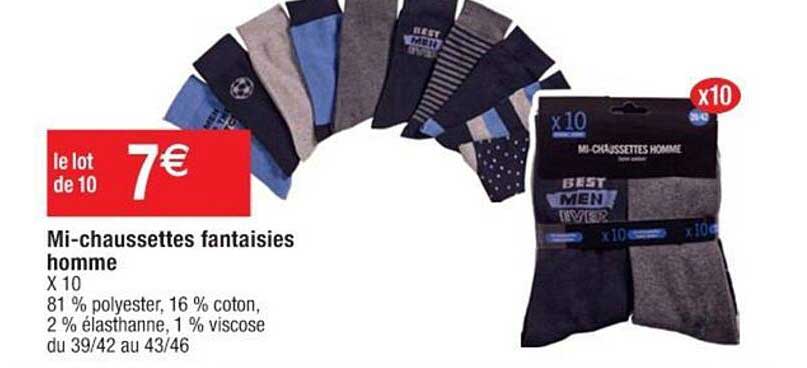 mi-chaussettes fantaisies homme