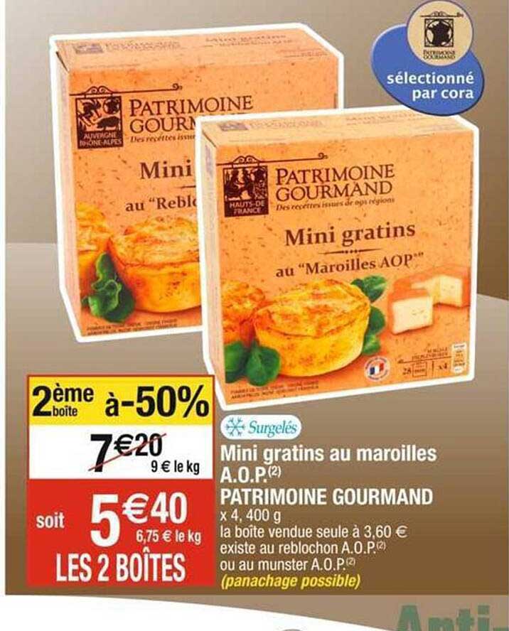 mini gratins au maroilles a.o.p. patrimoine gourmand