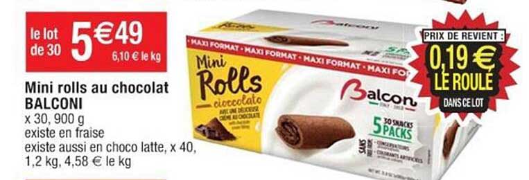 Mini Rolls Au Chocolat Balconi