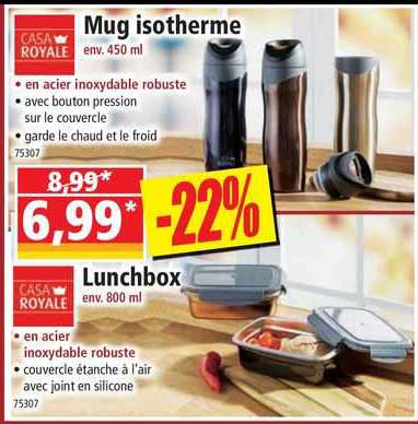 Mug Isotherme Casa Royale, Lunchbox Casa Royale