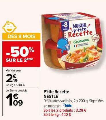 p'tite recette nestlé