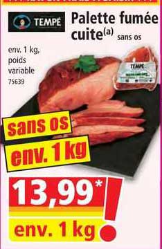 Palette Fumée Cuite Sans Os Tempé