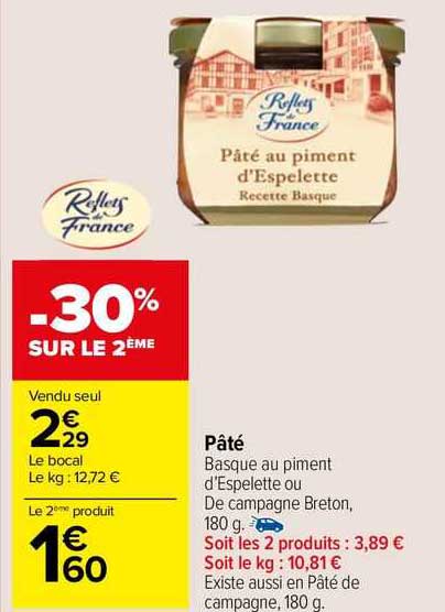 pâté basque au piment d'espelette ou de camapgne breton