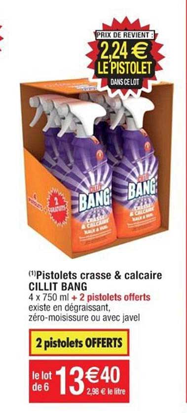 pistolets crasse & calcaire cillit bang
